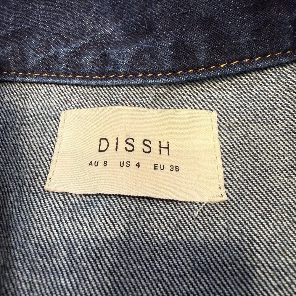 DISSH Felix Denim Shirt Jacket Oversized Short Sleeve Blue Womens Size 4 - Picture 4 of 15
